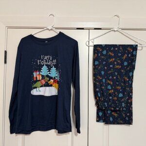 Dinosaur Christmas Pajamas - Unisex - Size XL